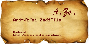 Andrási Zsófia névjegykártya