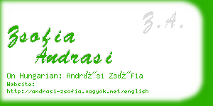 zsofia andrasi business card